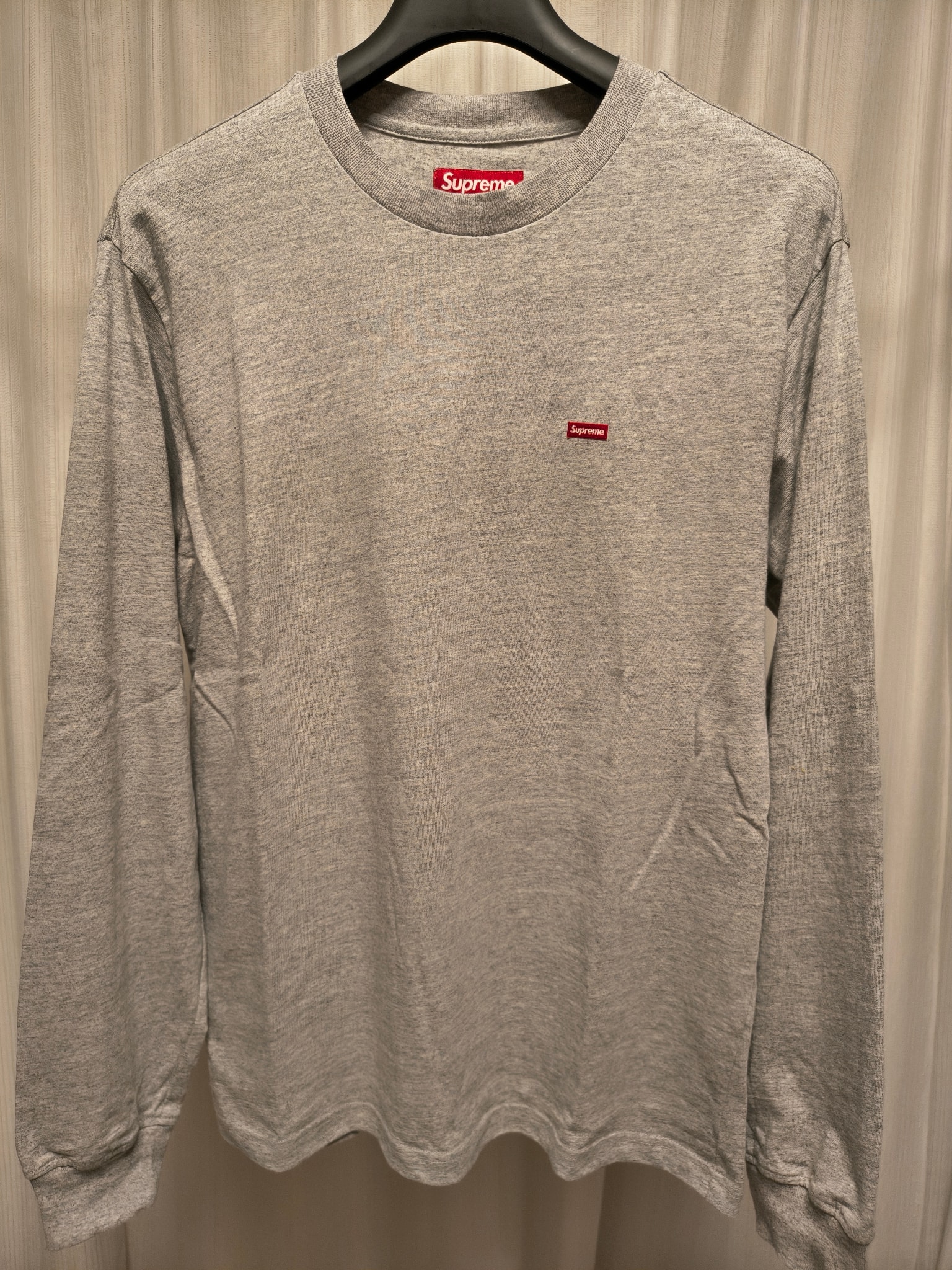 Supreme Small Box L/S Tee "Heather Grey"(23FW)