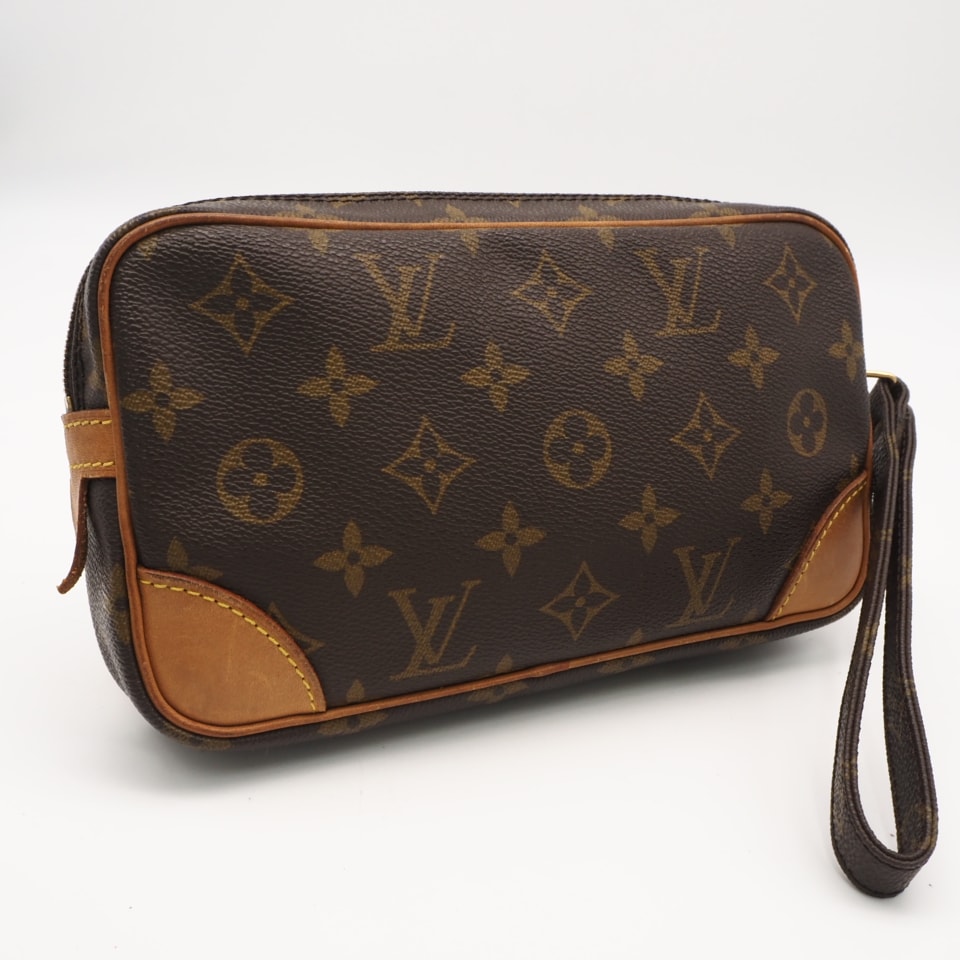 LOUIS VUITTON ルイ・ヴィトン モノグラム マルリー ドラゴンヌPM M51827 セカンドバッグ ブラウン ベージュ コーティングキャンバス レザー レディース