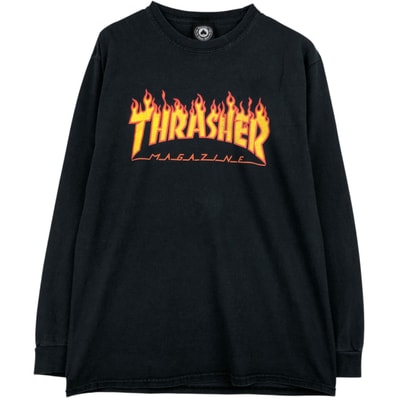 古着 スラッシャー THRASHER ファイヤーパターン サーフ スケート ロングTシャツ ロンT メンズM相当/eaa630641