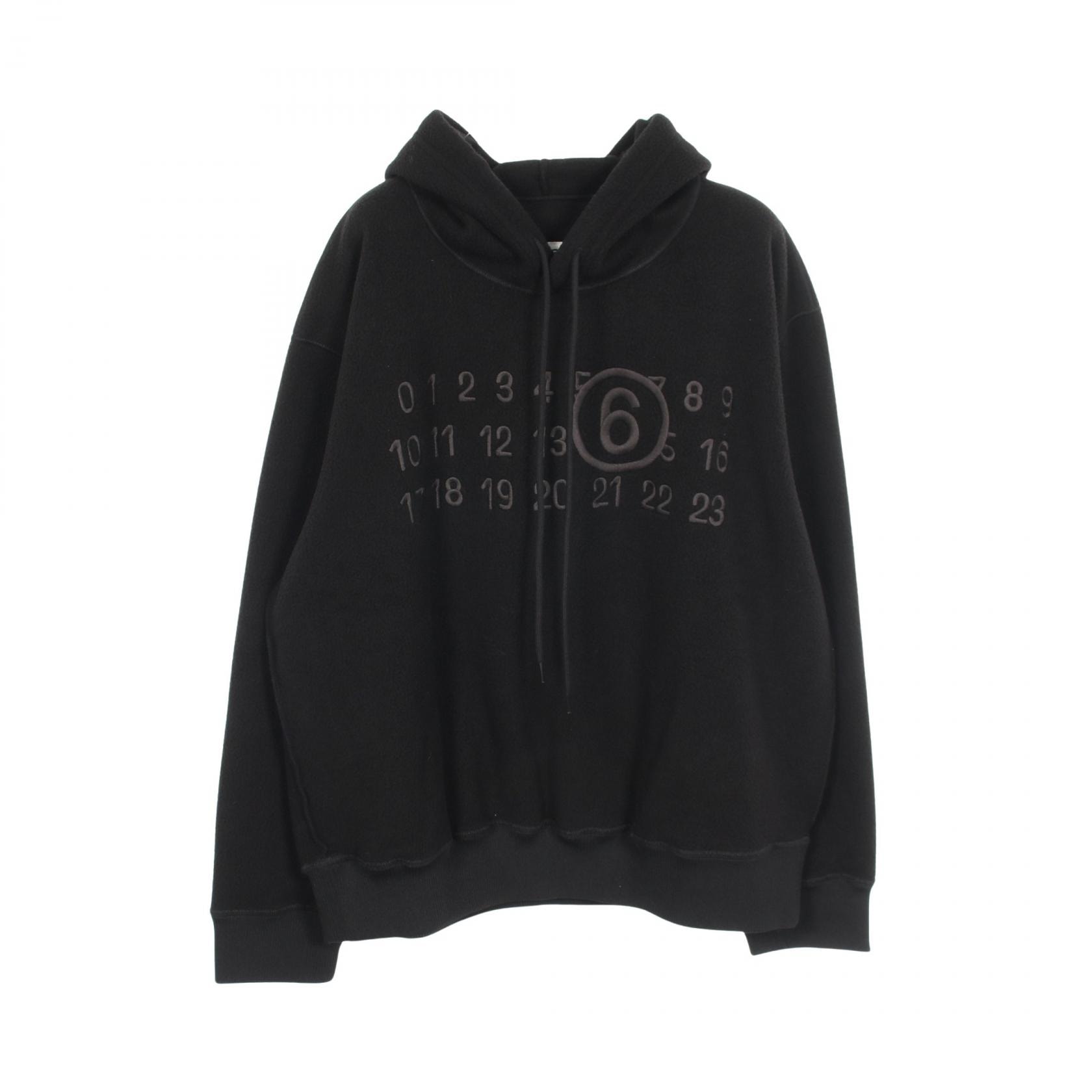 エムエムシックス MM6 ロゴ パーカー 衣料品 トップス ポリエステル メンズ ブラック系 SH0GU0028900M 【新品】