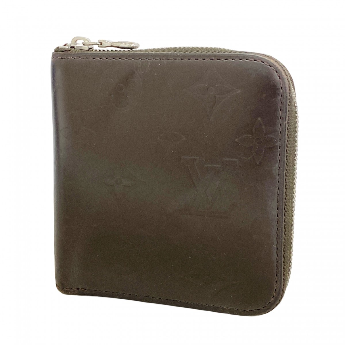 【6cd5818-k】ルイヴィトン 財布 モノグラム・グラセ ポルトビェ モネ ジップ M66510 カフェ【中古】メンズ