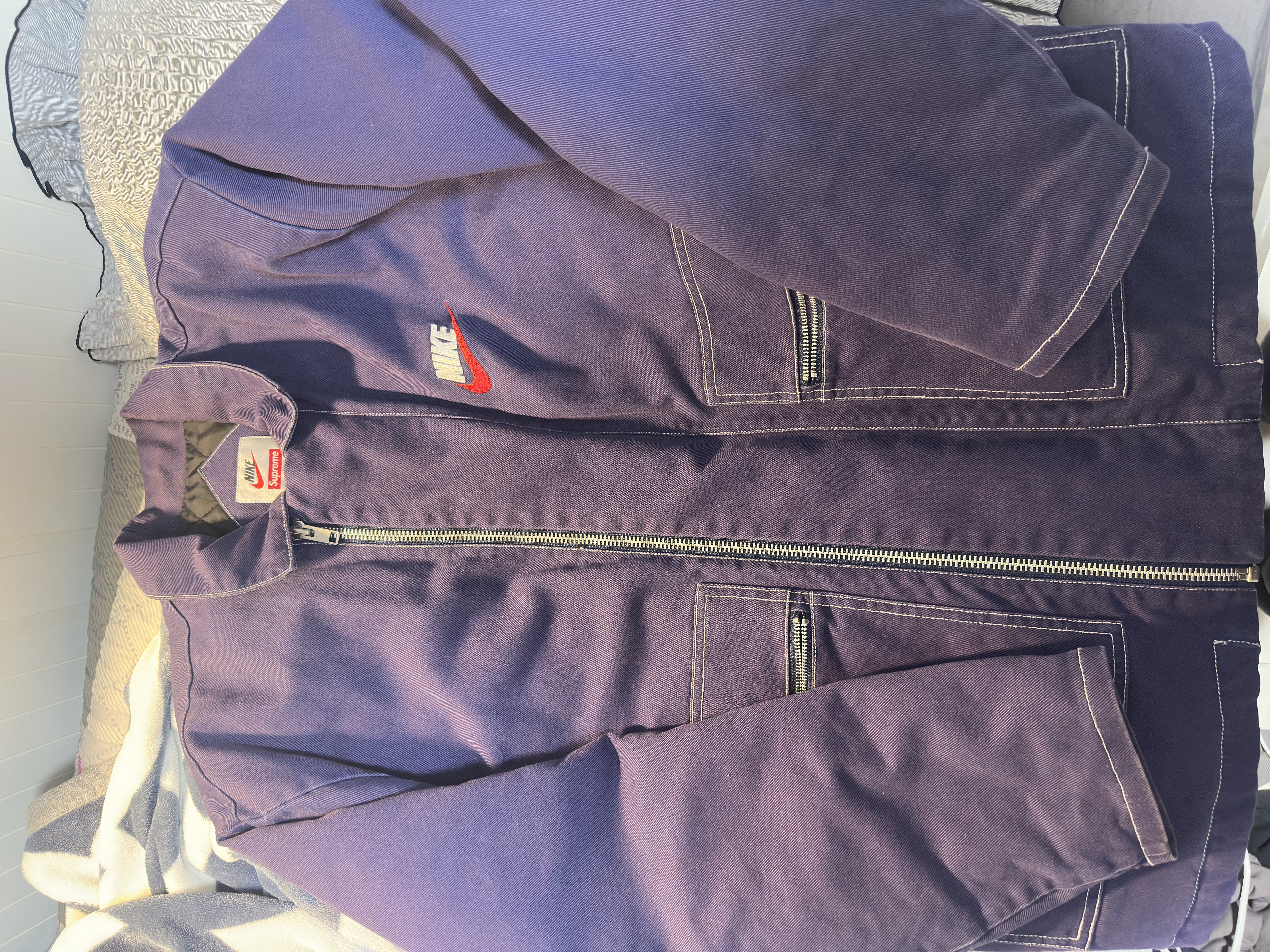 Supreme / NIKE® Double Zip Work Jacket "navy"