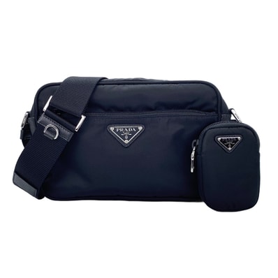 プラダ PRADA ナイロン 三角プレート ショルダーバッグ【中古】