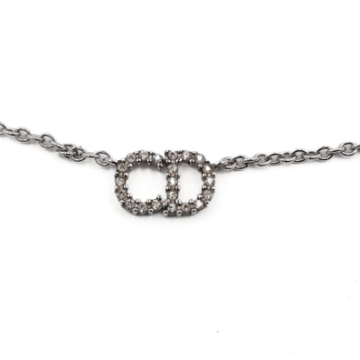 Dior Clair D Lune Necklace Silver-Finish Metal with White Crystals "Silver"