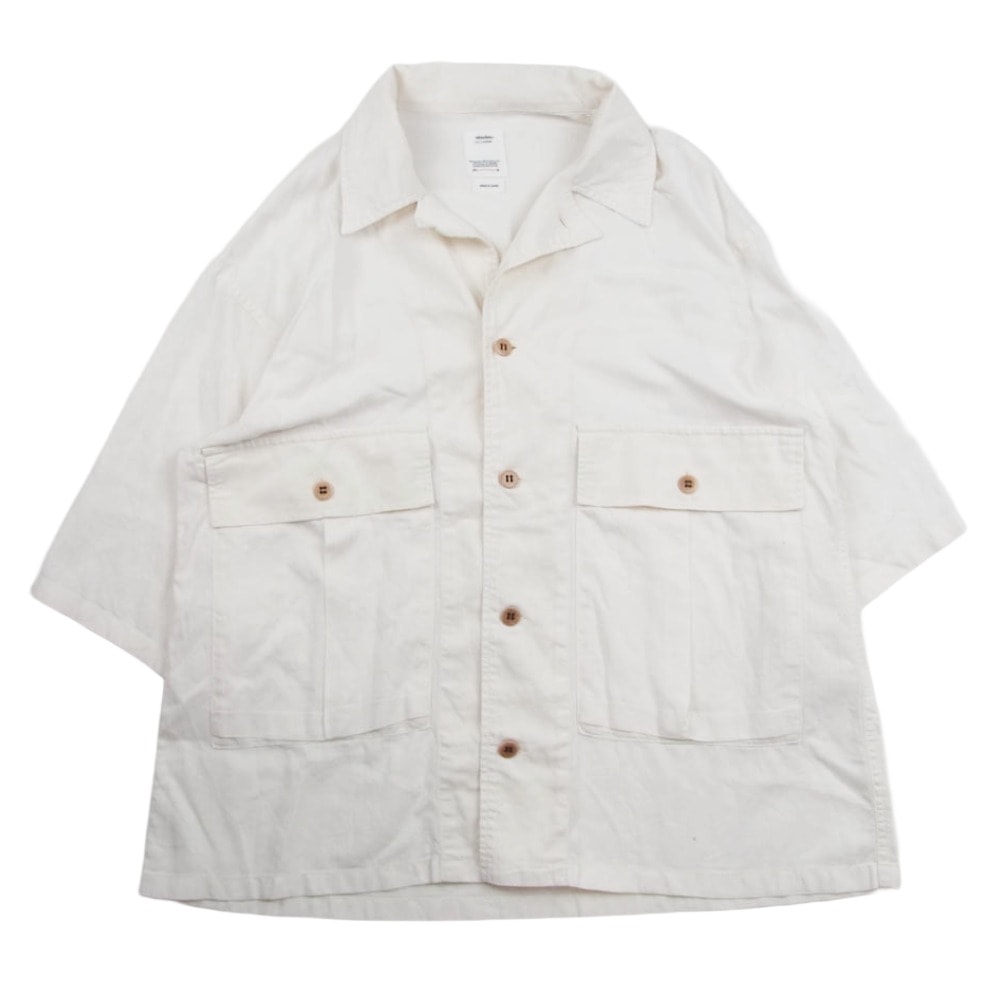 VISVIM ビズビム 半袖シャツ 19SS 0119105011017 CORNET SHIRT S/S コルネット オープンカラー ショートスリーブ 半袖 シャツ ホワイト系 2【中古】