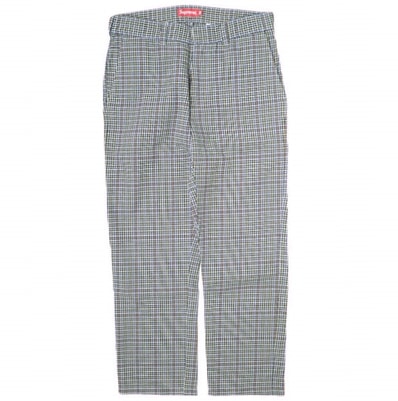 SUPREME シュプリーム 18SS Work Pant T/Cツイル グレンチェックワークパンツ 30 Grey Plaid ボトムス g21180