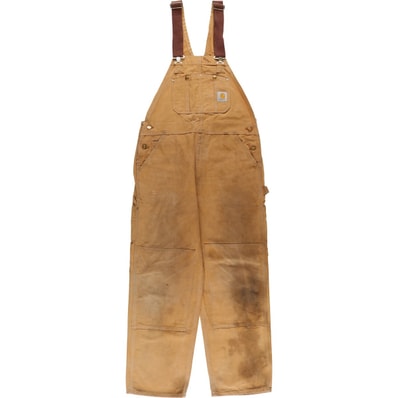 古着 カーハート Carhartt ダブルニー ダック オーバーオール USA製 メンズw37相当/eaa613091