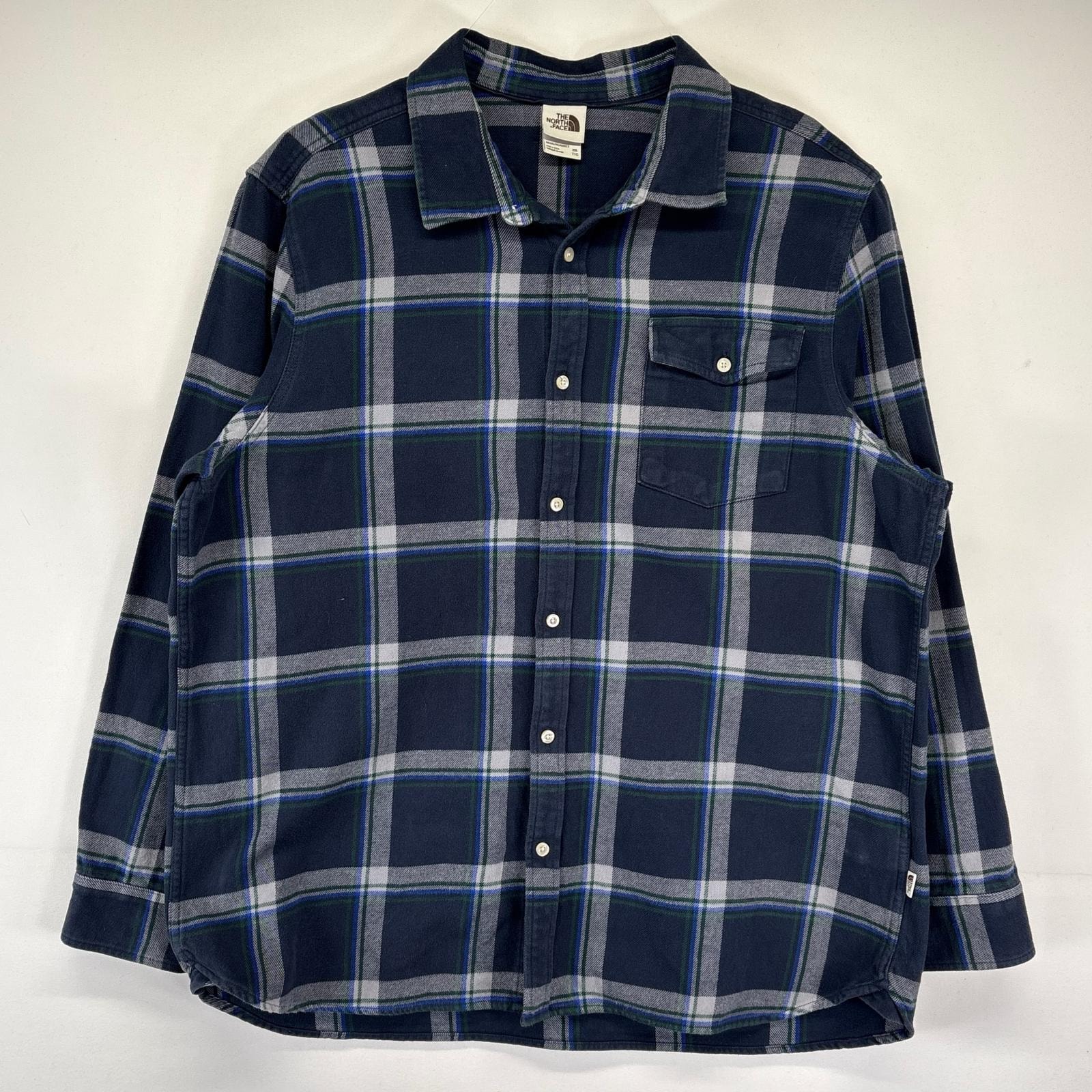 古着 ザ・ノースフェイス THE NORTH FACE 長袖シャツ 大きいサイズ ネルシャツ チェック柄 ワンポイントロゴ 2XL マルチカラー メンズ