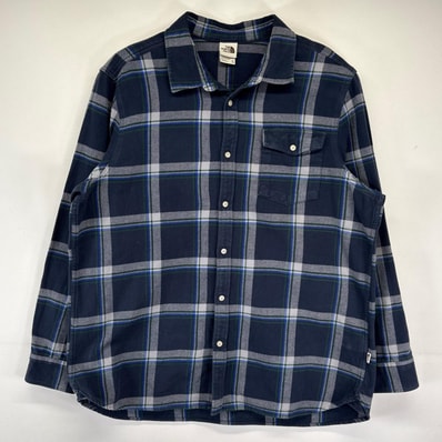 古着 ザ・ノースフェイス THE NORTH FACE 長袖シャツ 大きいサイズ ネルシャツ チェック柄 ワンポイントロゴ 2XL マルチカラー メンズ