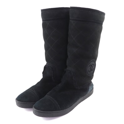 美品 シャネル ブーツ ブラック レディース 38 G26557