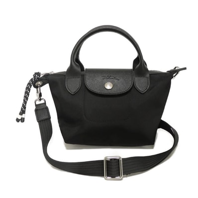 Longchamp ロンシャン ル プリアージュ エナジー XS 現行 ロゴ 2WAY ショルダーバッグ 美品 ホース ブラック ハンドバッグ L1500HSR001
