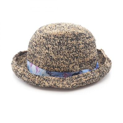 ディオール Dior DIOR × Kenny Scharf ハット 帽子 ラフィア メンズ ベージュ系 / ブラック系 / ブルー系 【中古】