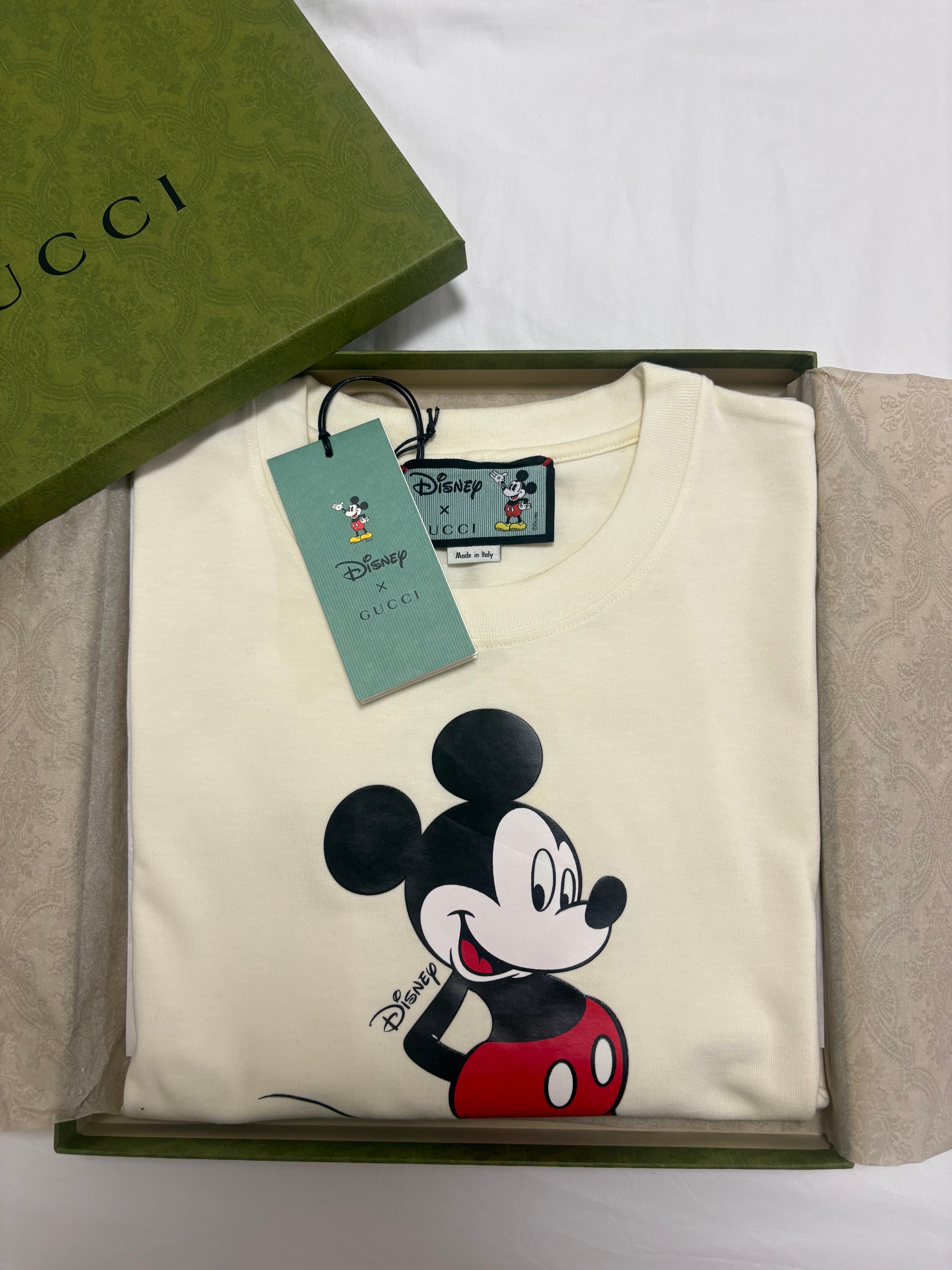 GUCCI × Disney Mickey Mouse T-shirt ”Ivory”