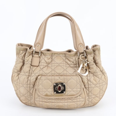 ■美品 クリスチャンディオール カナージュハンドバッグ レザー