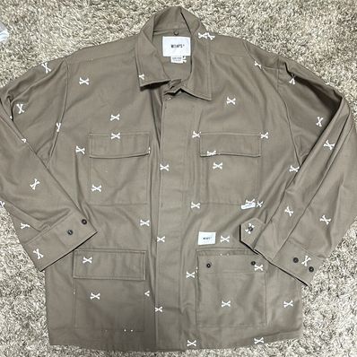 Wtaps JUNGLE 01 / LS / COTTON. OXFORD. TEXTILE "Greige"
