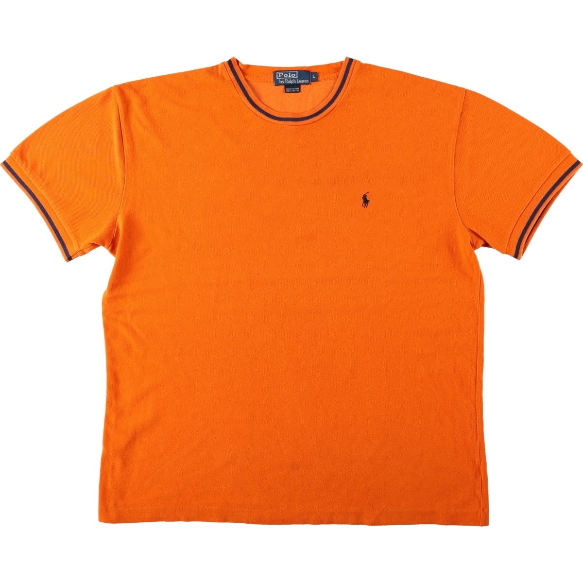 古着 ラルフローレン Ralph Lauren POLO by Ralph Lauren 鹿の子 半袖 ワンポイントロゴTシャツ メンズL相当/eaa672720