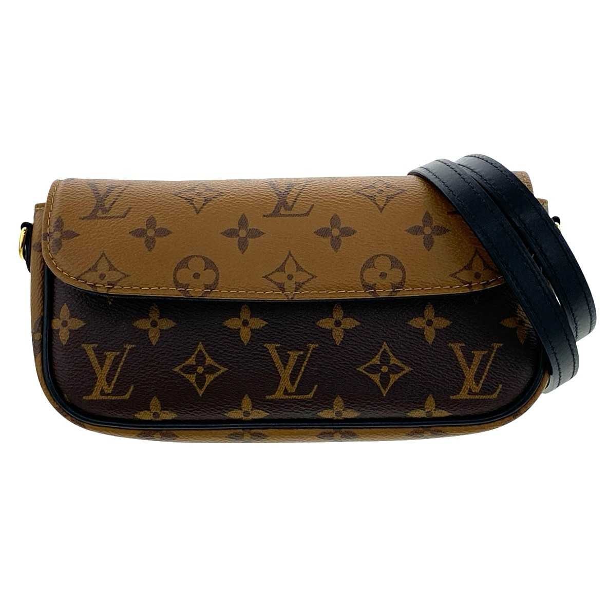 LOUIS VUITTON ルイ・ヴィトン ウォレットチェーン アイビー ハンドバッグ M26587 レザー ブラウン ベージュ  レディース【中古】