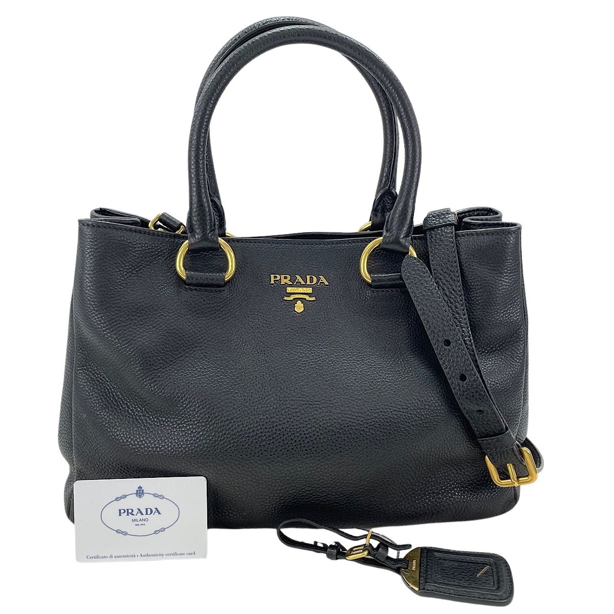 プラダ PRADA 2WAY ハンドバッグ レザー【中古】