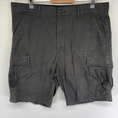 古着 リーバイス Levi's パンツ ハーフパンツ リップストップ ジッパーフライ ショートパンツ 短パン w38 ブラック系 メンズ