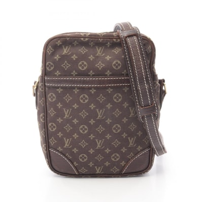 ルイ・ヴィトン LOUIS VUITTON ポシェット ダヌーブ モノグラムミニラン エベヌ ショルダーバッグ バッグ キャンバス レザー レディース ブラウン系 M95228 【中古】