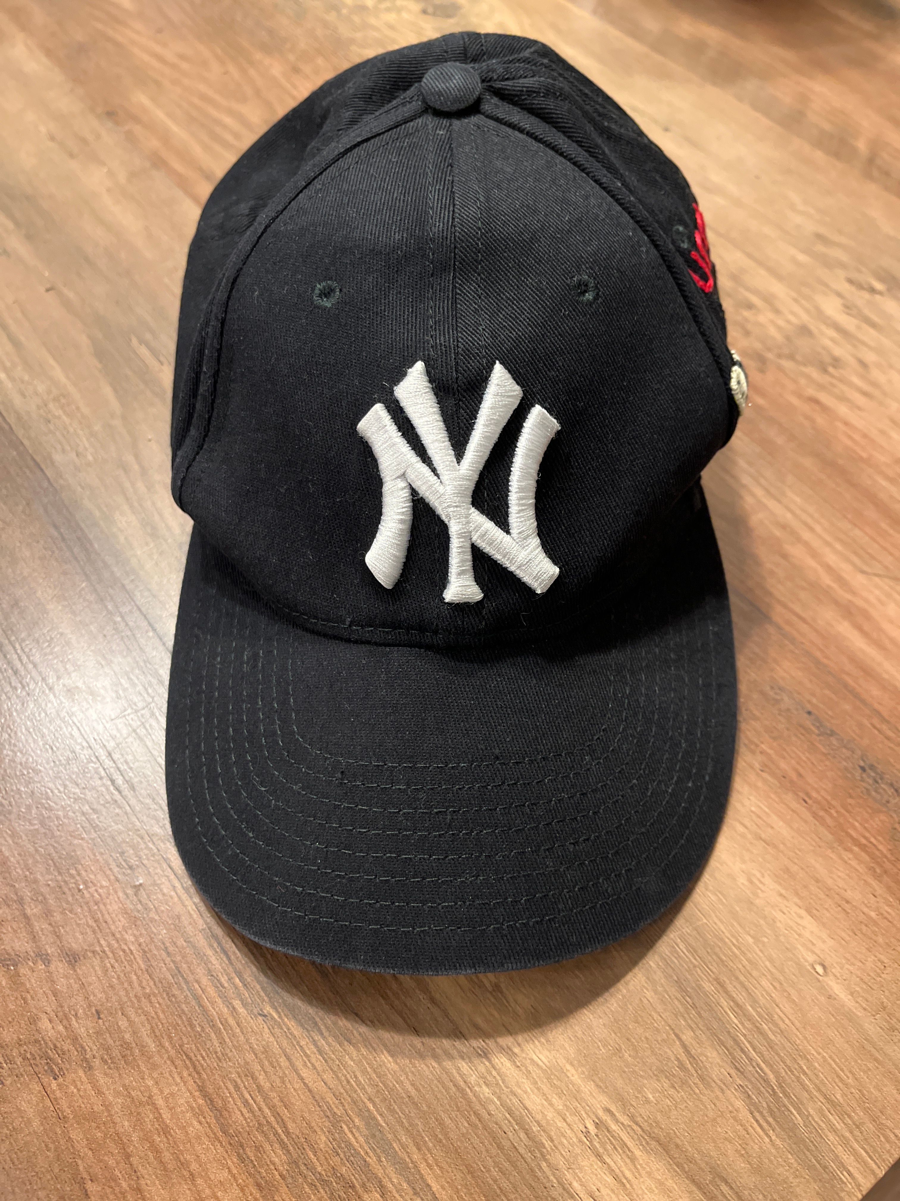 GUCCI x NY Yankees Baseball Cap Butterfly Embroidery "Black"