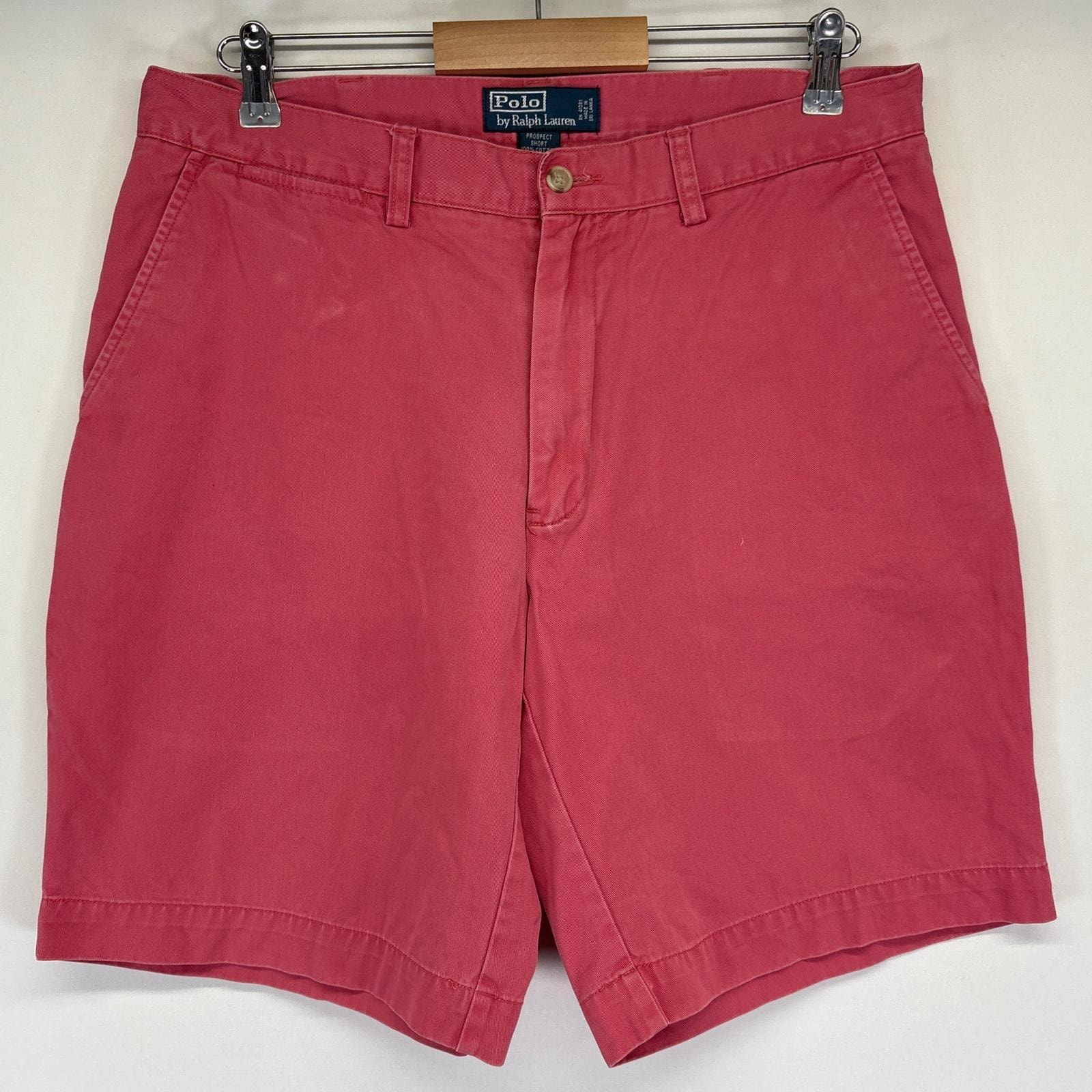 古着 ポロバイラルフローレン Polo by Ralph Lauren ショートパンツ ポロチノ ハーフ 短パン ワンポイントロゴ 半ズボン w34 ピンク メンズ