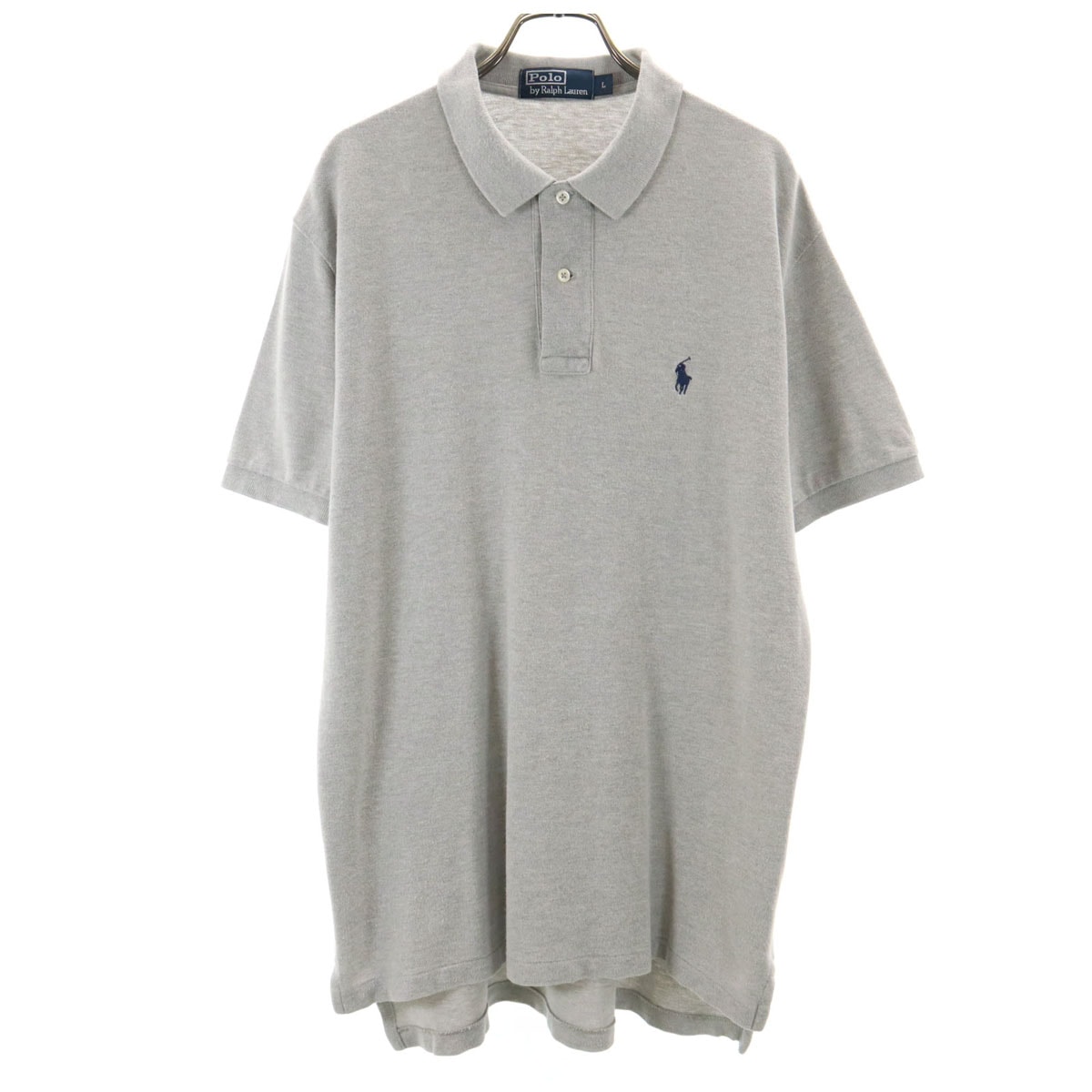 Polo by Ralph Lauren ポロバイラルフローレン 半袖 ポロシャツ L グレー 鹿の子