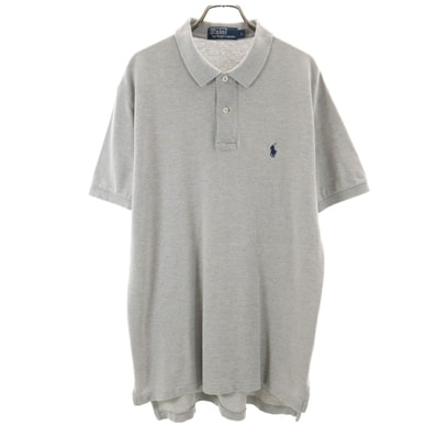 Polo by Ralph Lauren ポロバイラルフローレン 半袖 ポロシャツ L グレー 鹿の子