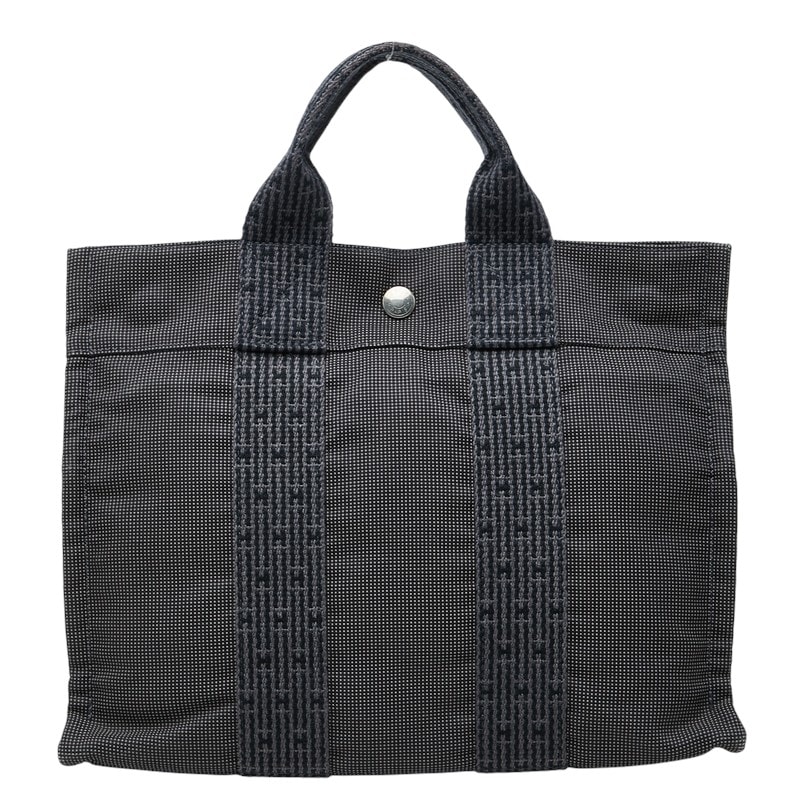 Hermes Her Line PM Canvas Tote Bag "Gray"