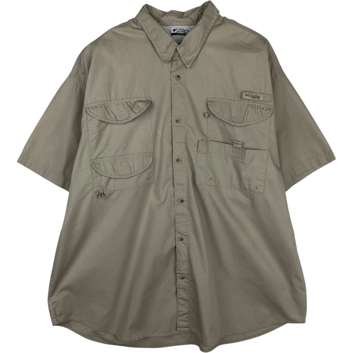 古着 コロンビア Columbia PFG 隠しボタンダウン 半袖 フィッシングシャツ メンズXXL相当/eaa634628
