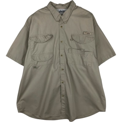 古着 コロンビア Columbia PFG 隠しボタンダウン 半袖 フィッシングシャツ メンズXXL相当/eaa634628