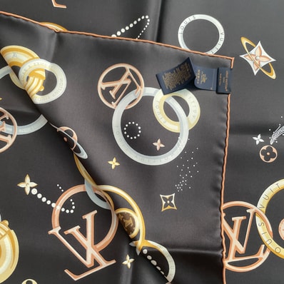 Louis Vuitton Carre 90 Vivienne and Beyond Scarf "Black"