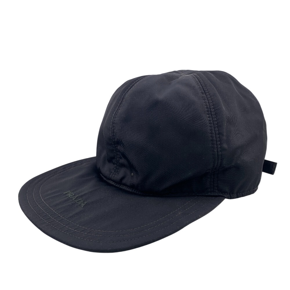 プラダ PRADA キャップ ロゴ ブラック