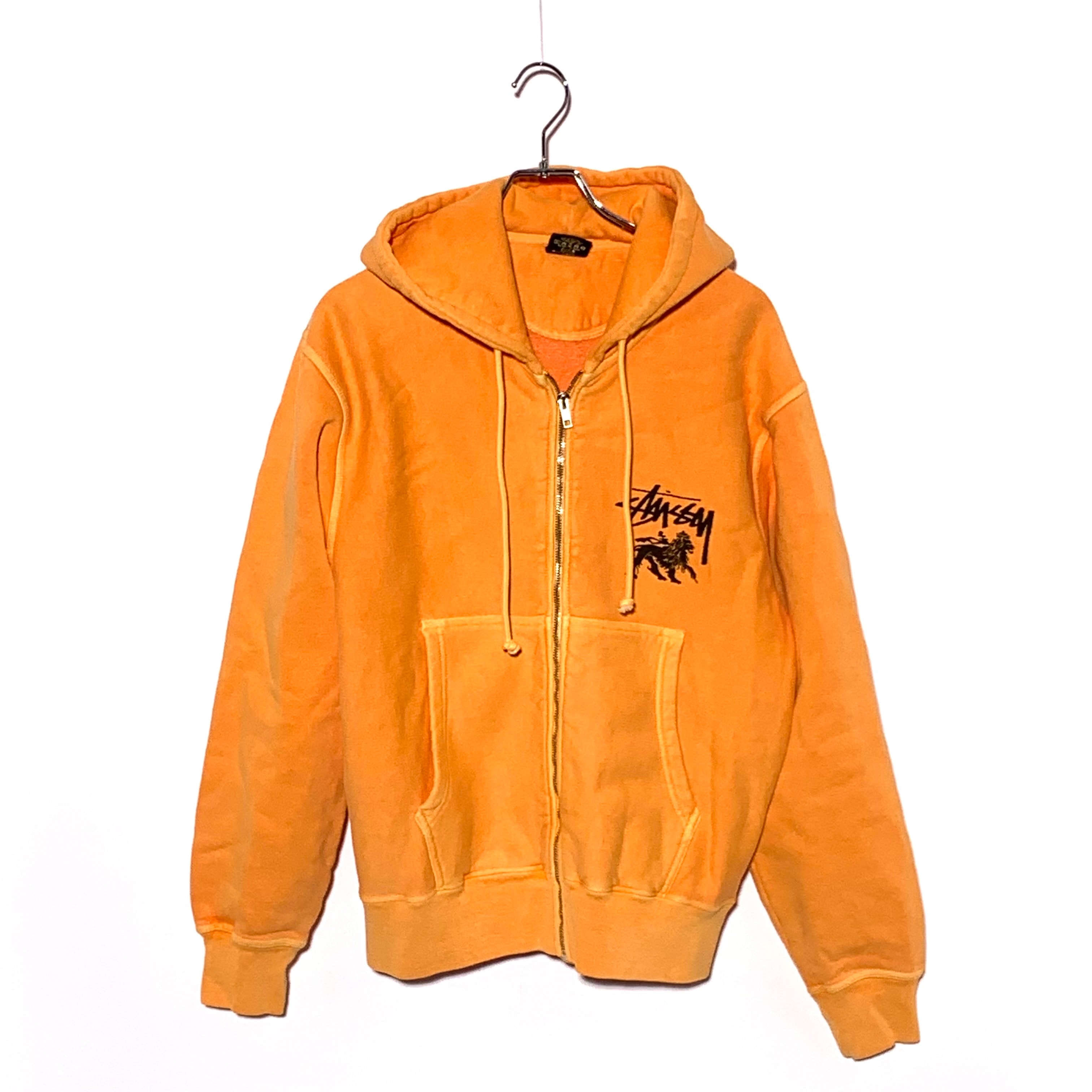 Stussy Rasta Lion Pigment Dyed Zip Hoodie "Orange" (FA24)