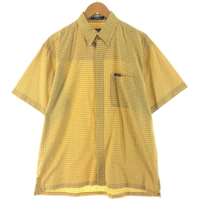 古着 90年代 ラルフローレン Ralph Lauren CHAPS チャップス 半袖 ボタンダウン チェックシャツ メンズL相当 ヴィンテージ/eaa539190