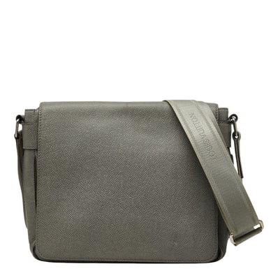 ルイ ヴィトン タイガ ロマンPM 斜め掛け ショルダーバッグ M32700 グラシエ グレー レザー メンズ LOUIS VUITTON 【中古】