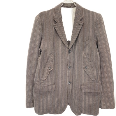 コムデギャルソンオム HO-J003 04年製 ストライプ縮絨ジャケット L