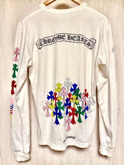 Chrome Hearts Cemetery Cross L/S T-Shirt "White/Multicolor"