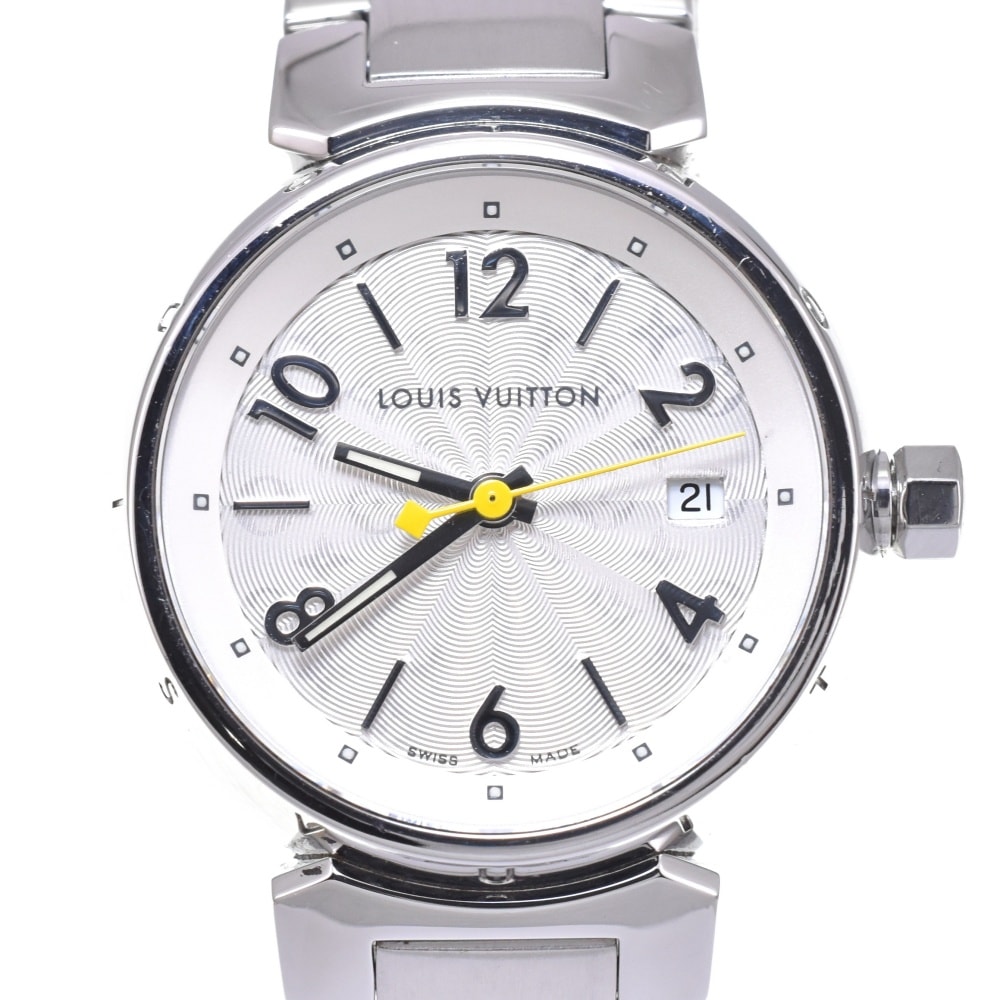 値下 ルイ・ヴィトン LOUIS VUITTON Q121K タンブール モノグラム クォーツ レディース 美品 N#143134