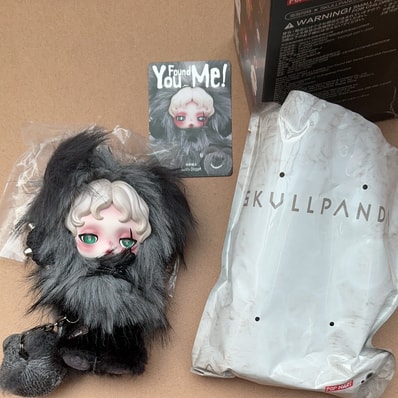 POP MART SKULLPANDA You Found Me! Series Plush Doll Pendant Buddy Doggie (Secret)