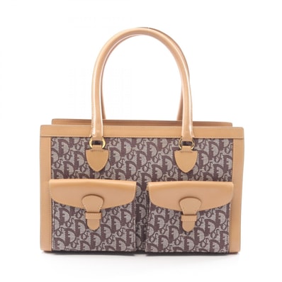 ディオール Dior トロッター トートバッグ バッグ キャンバス レザー レディース ベージュ系 / ブラウン系 【中古】