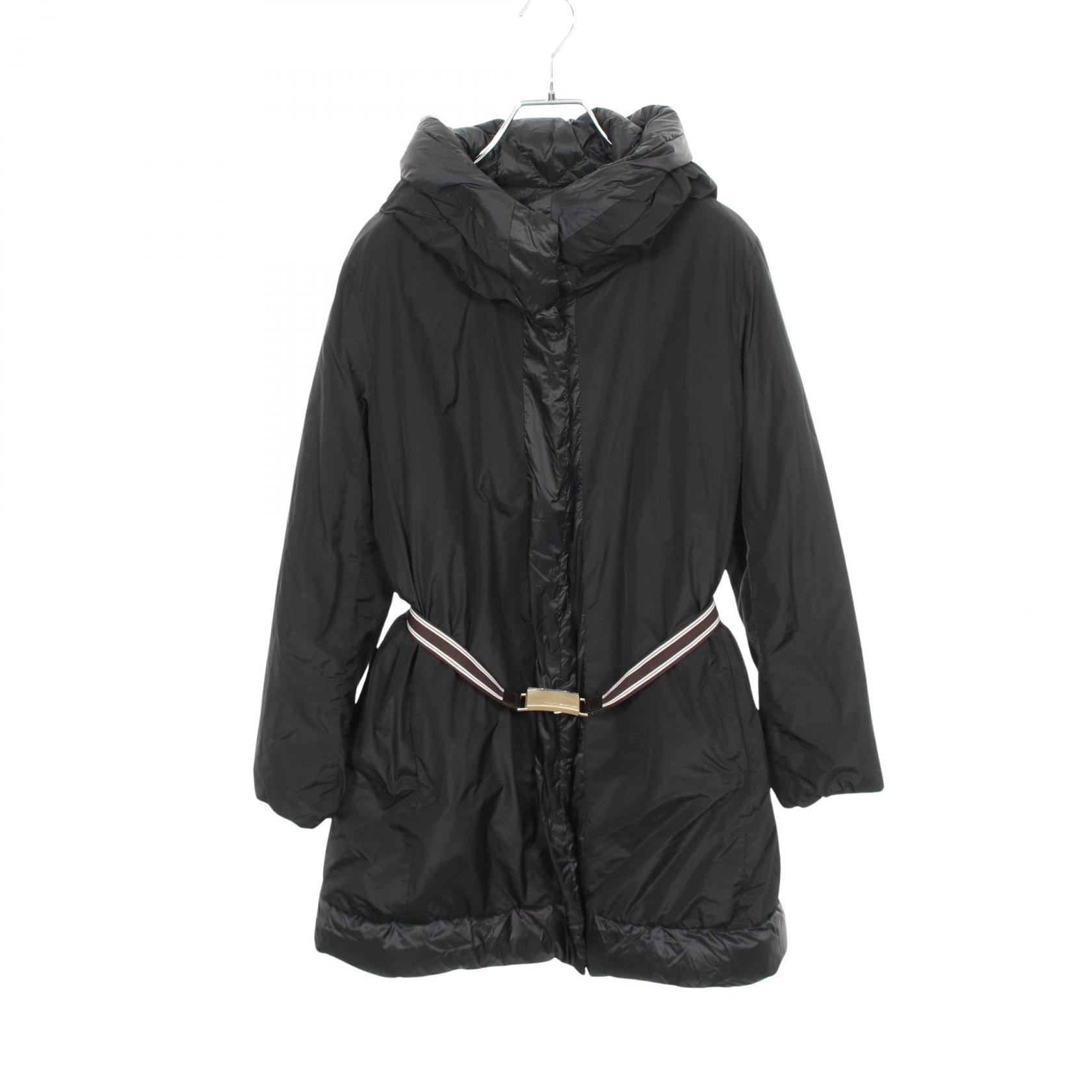 マックスマーラ MAX MARA リバーシブル フード付き ダウンジャケット 衣料品 アウター ナイロン レディース ブラック系 【中古】