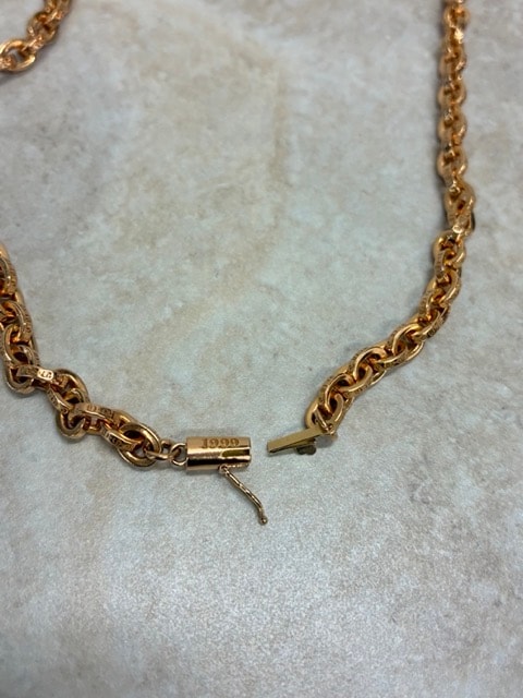 Chrome Hearts 22K Paper Chain Necklace "Yellow Gold"