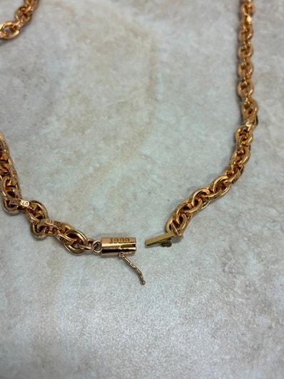 Chrome Hearts 22K Paper Chain Necklace "Yellow Gold"