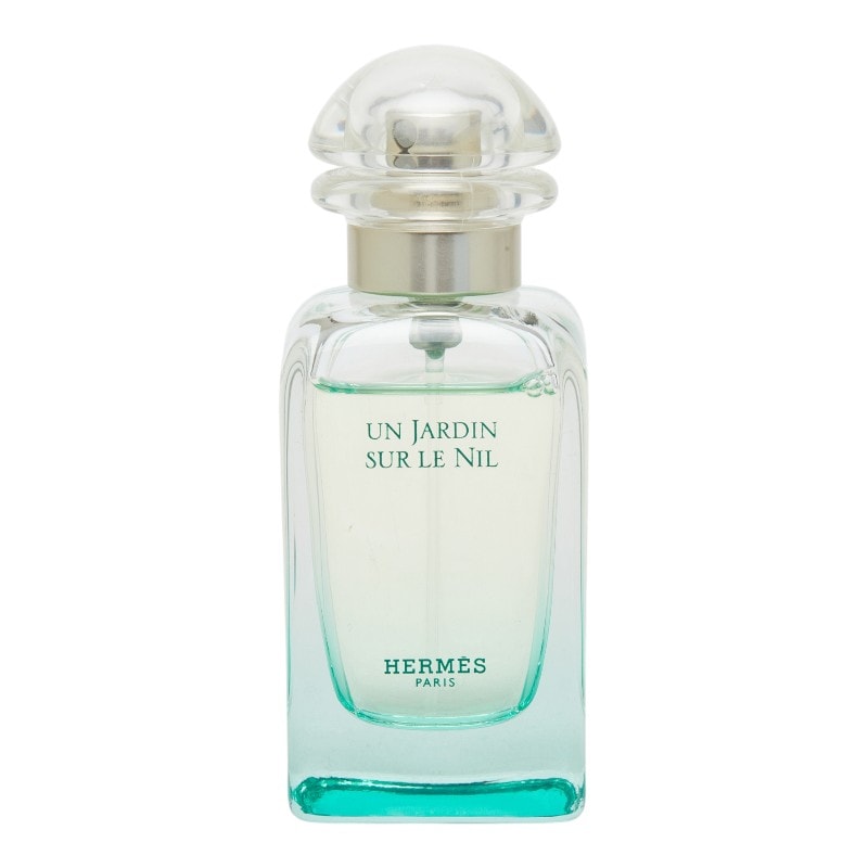 エルメス UN JARDIN オードトワレ ナイルの庭 50 ml 香水 開封済み V20397 グリーン クリア ガラス プラスチック レディース HERMES 【中古】