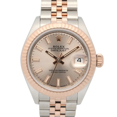 ロレックス ROLEX デイトジャスト ランダム番 腕時計 時計 K18PG(ピンクゴールド) ステンレススチール レディース シルバー系 サンダスト/バー 279171 【中古】