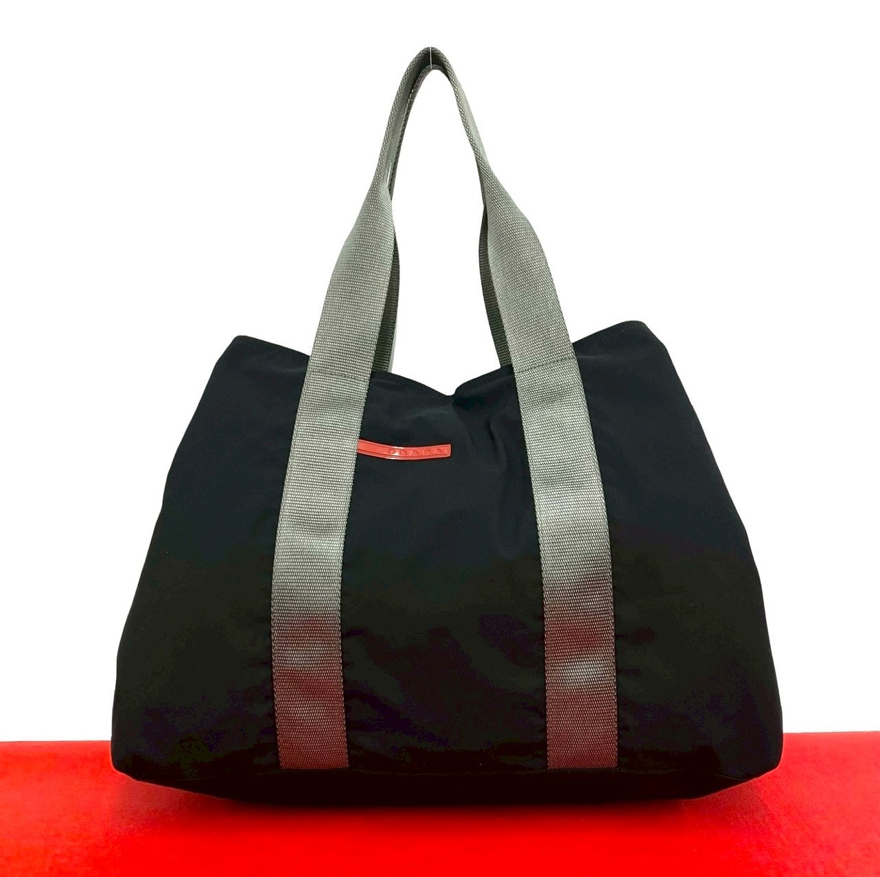 PRADA プラダ プラダスポーツ ロゴ ナイロン トートバッグ ブラック
 22880