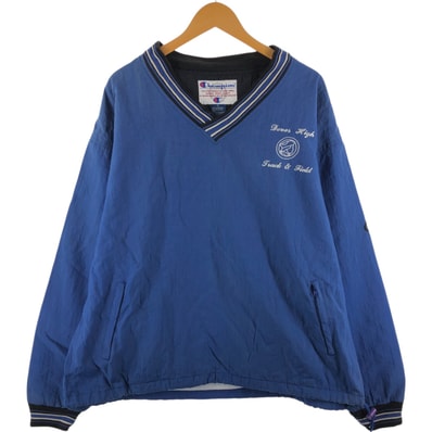 古着 90年代 チャンピオン Champion Vネック ナイロンプルオーバー メンズXL相当 ヴィンテージ/eaa520906