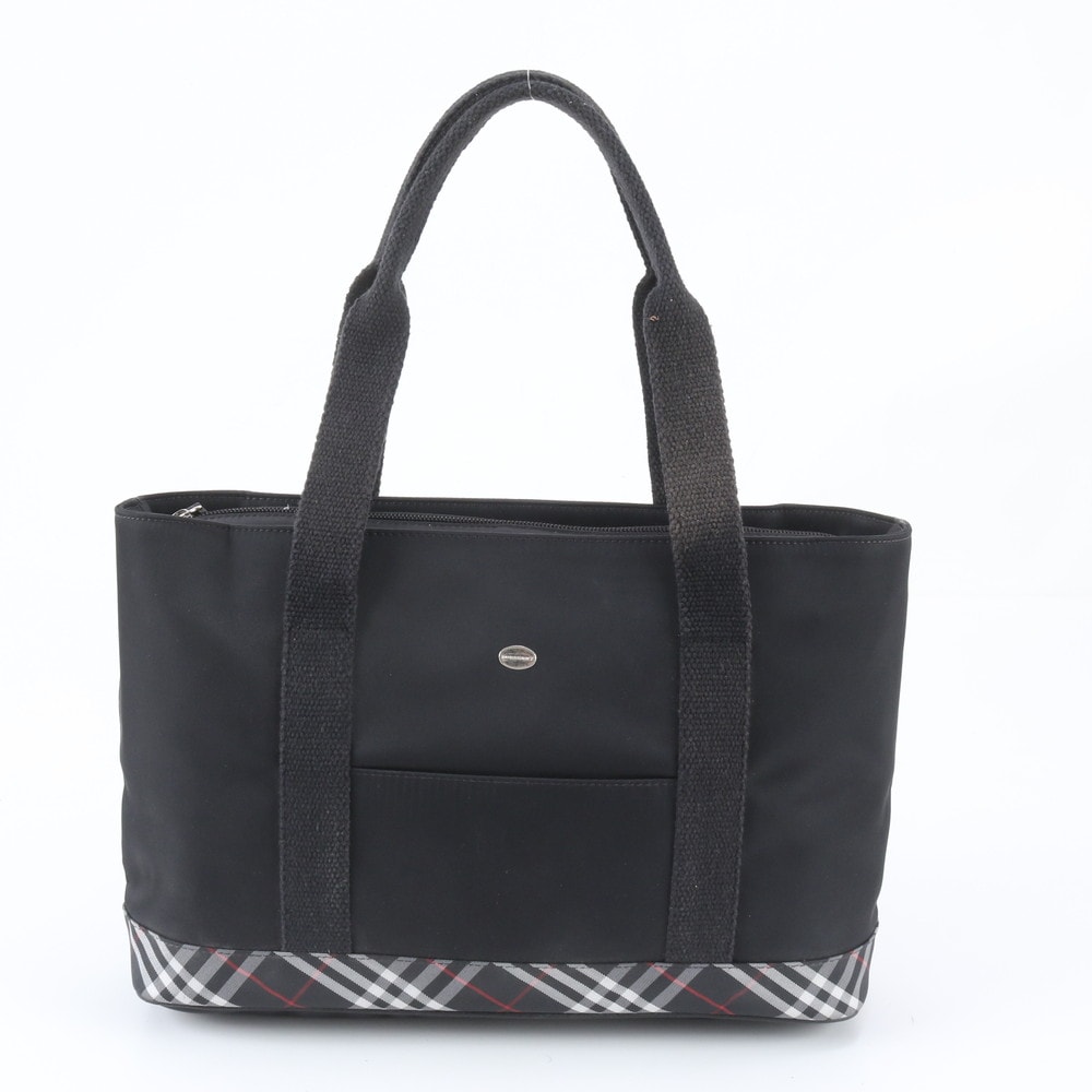 ■美品 バーバリー ノバ チェックトート バッグ レザー×ナイロン