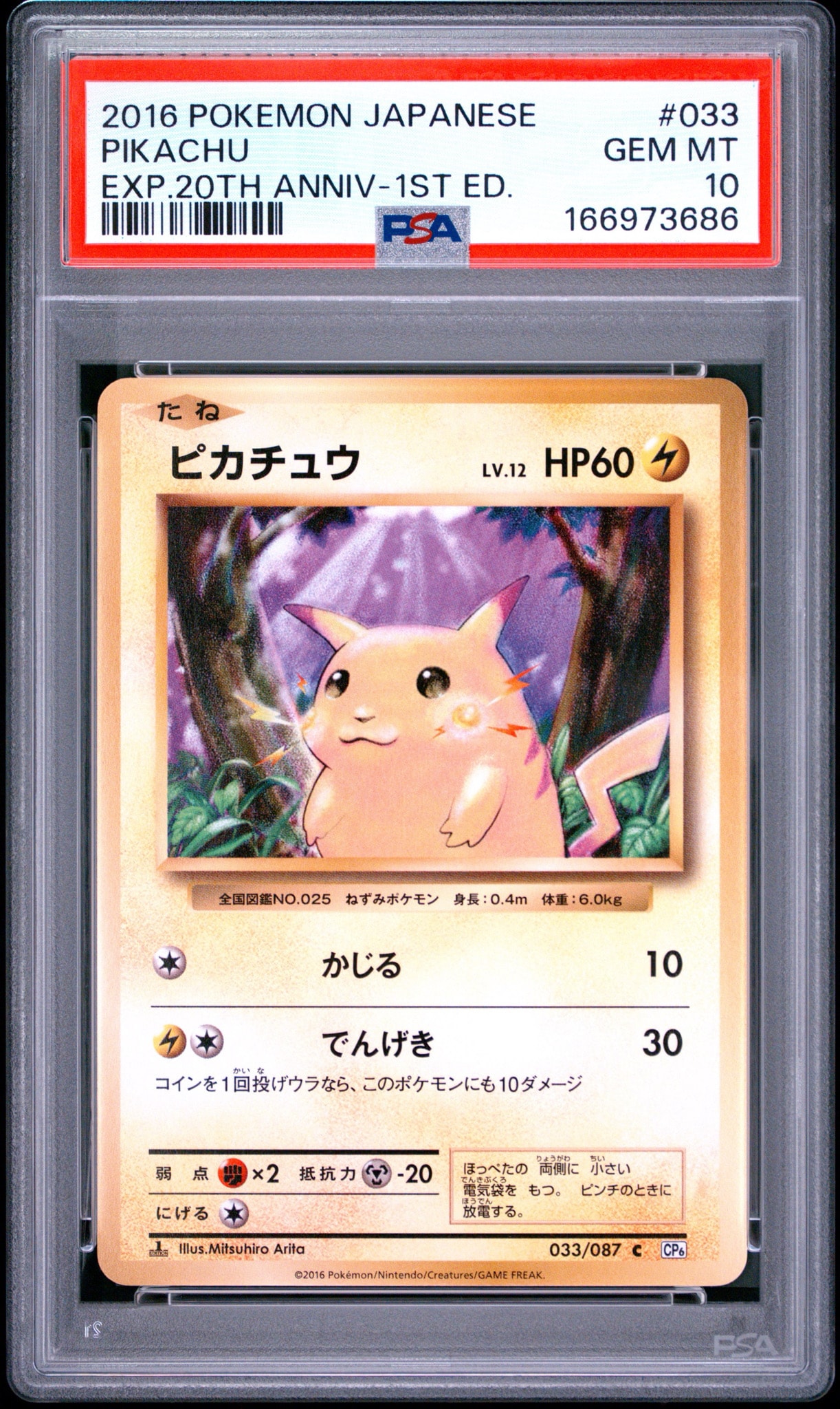 ピカチュウ C :1ED [CP6 033/087](コンセプトパック「ポケットモンスターカードゲーム 拡張パック 20th Anniversary」)